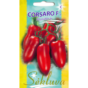 Pomidorai pailgais ilgais vaisiais 'CORSARO F1' 10 sėklų S.