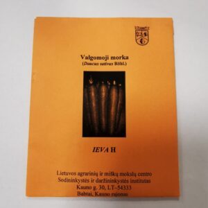 Lietuviškos morkos vidutinio vėlyvumo, rudens derliui ir laikymui 'IEVA' 1 g