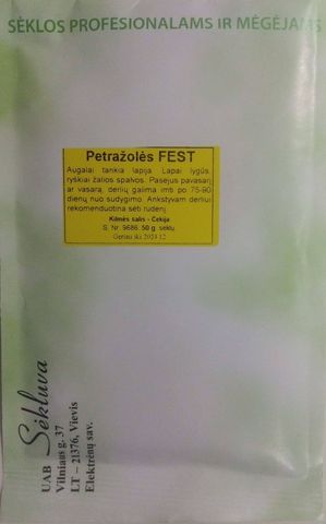 Petražolės lapinės, tanki lapija 'FEST', 50 g (Didelė pakuotė) S.