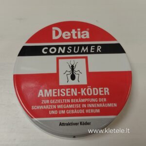 Detia - metalinė jauko dėžutė skruzdėms naikinti, 5 g (NAUJAS DĖŽUTĖS DIZAINAS)