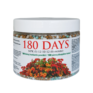 „180 DAYS“ ilgo veikimo trąšos žydintiems augalams NPK 12-10-12+mikro 500 g