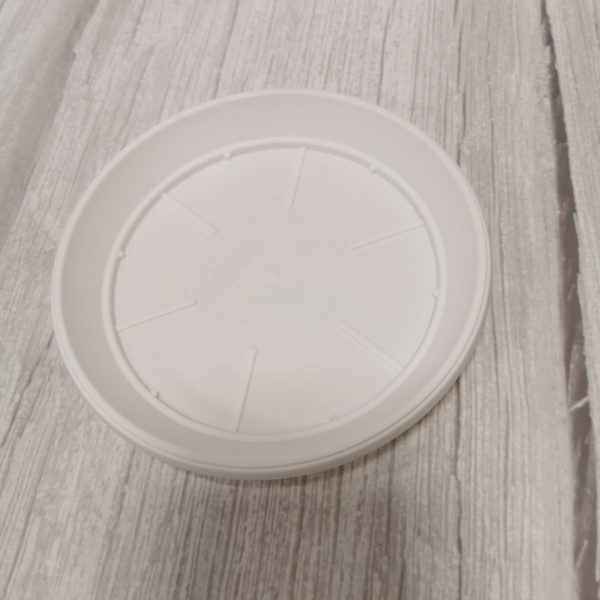 Lėkštutės (padėkliukai) vazonams balti , 12 cm,
