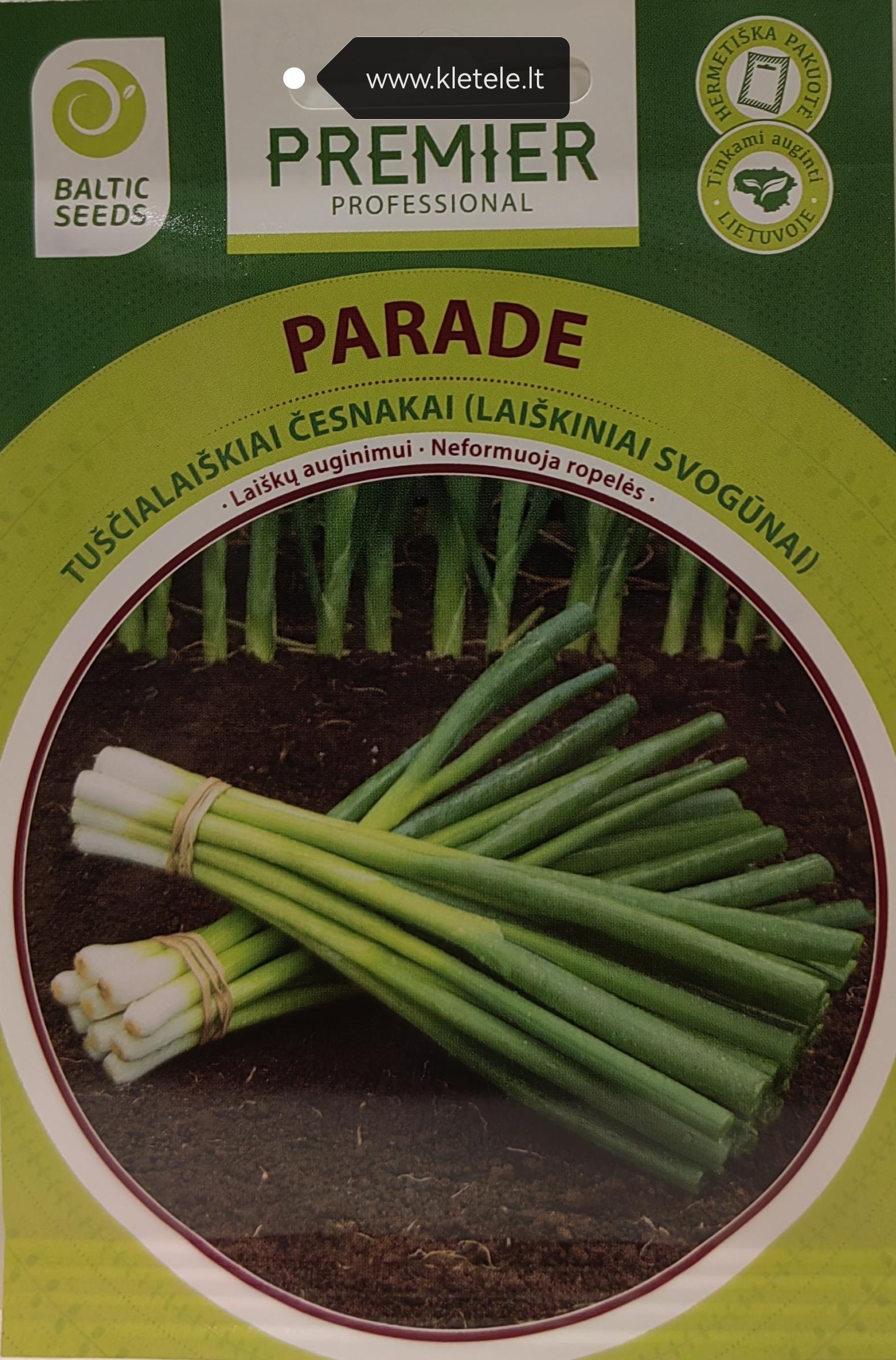 Svogūnai laiškams derlingi, vienmečiai 'PARADE' 250 sėklų BS. Svogūnai laiškams derlingi, vienmečiai 'PARADE' 250 sėklų BS.