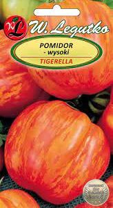 Pomidorai nehibridiniai raudoni su oranžiniais dryžiais 'TIGERELLA' 0,2 g (Naudinga pakuotė) L.
