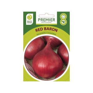 Svogūnai tamsiai raudonos spalvos lukštu 'RED BARON' 250 sėklos BS
