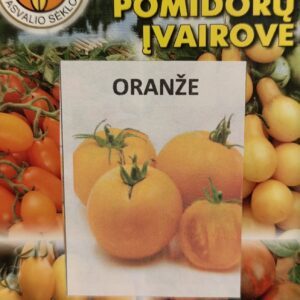 Pomidorai vidutinio aukščio nehibridiniai oranžiniai 'ORANŽE' 0,1 g PS.