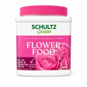 Schultz trąšoms rožėms ir kitoms žydinčioms gėlėms, tirpios vandenyje 'FLOWER FOOD' 900 g (Didelė pakuotė). NAUJIENA 2026 m.