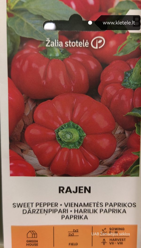 Paprikos apvalios Rajen, pomidorinės paprikos