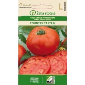 Pomidorai aukšti stambūs ir skanūs, sultingi 'COUNTRY TASTE H' 10 sėklų A. NAUJIENA 2023 m.