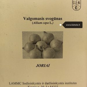 Lietuviški svogūnai ropelių ir laiškų auginimui 'JORIAI' 1 g LAMMC NAUJIENA 2023 m.