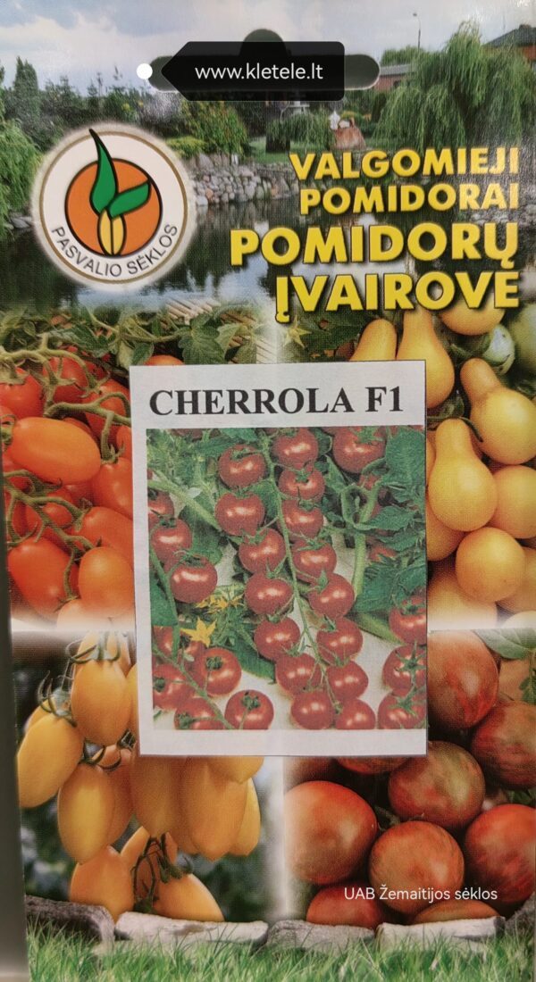 Pomidorai smulkiavaisiai saldūs 'CHERROLA F1' 20 sėklų (Naudinga pakuotė) PS.