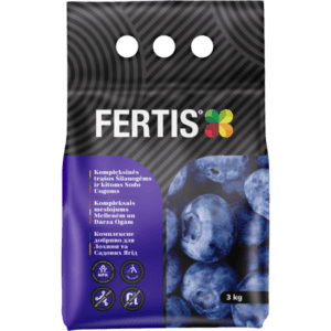 Trąšos šilauogėms ir kitoms sodo uogoms (NPK 12-8-16+ mikroelementai) 3 kg FERTIS