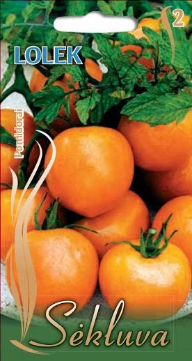 Pomidorai nehibridiniai, žemi, lauko, oranžiniai su raudonu minkštimu 'LOLEK' 0,2 g (Naudinga pakuotė) S. Pomidorai nehibridiniai, žemi, lauko, oranžiniai su raudonu minkštimu 'LOLEK' 0,2 g (Naudinga pakuotė) S.