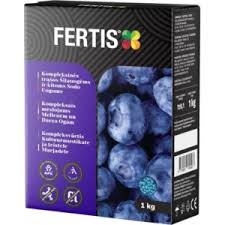 Trąšos šilauogėms ir kitoms sodo uogoms (NPK 12-8-16+ mikroelementai) 1 kg FERTIS