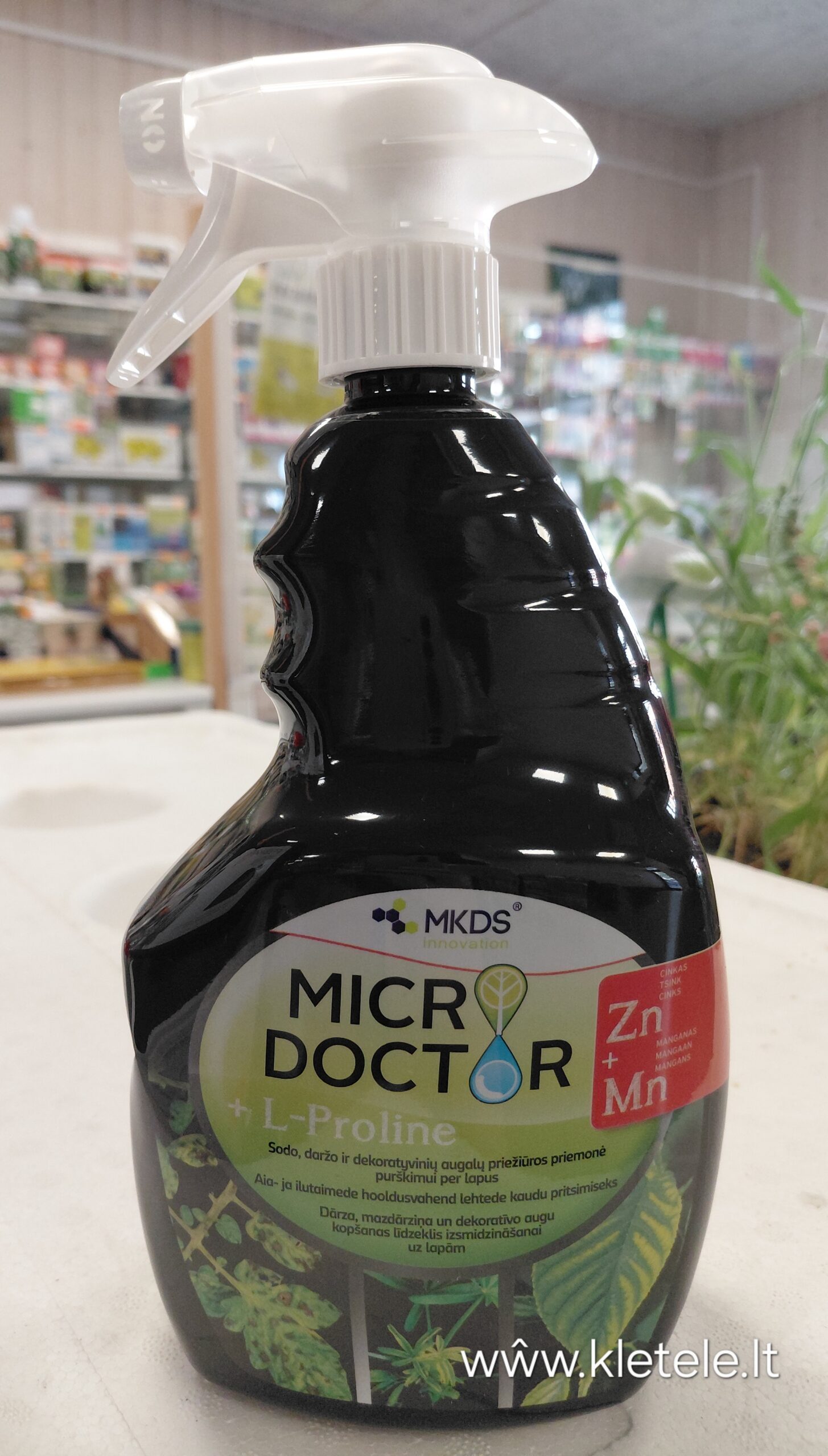 Microdoctor Zn+Mn - purškiama priemonė su cinku ir manganu bei amino rūgštimi, 1 litras su purkštuku Microdoctor Zn+Mn - purškiama priemonė su cinku ir manganu bei amino rūgštimi, 1 litras su purkštuku