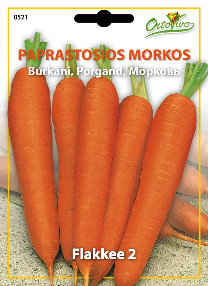 Morkos vėlyvos stambios ilgos, laikymui 'FLAKKEE 2' 3 g HOR. Morkos vėlyvos stambios ilgos, laikymui 'FLAKKEE 2' 3 g HOR.
