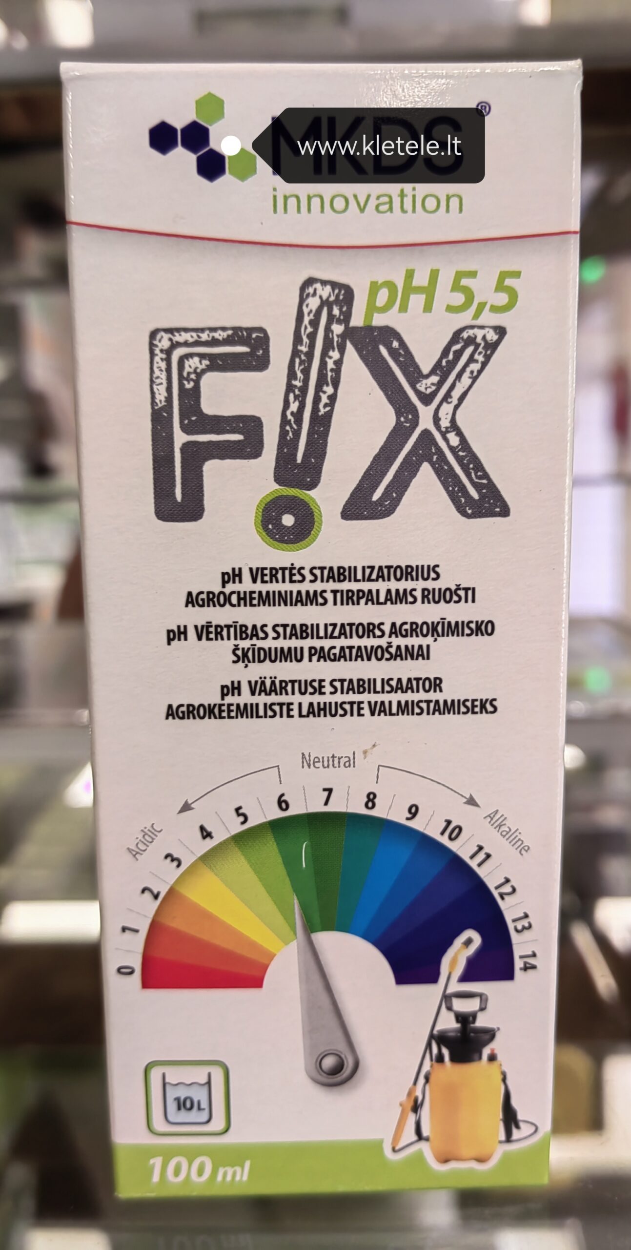 FIX pH 5,5 vertės stabilizatorius, cheminiams tirpalams ruošti, vandeniui minkštinti 100 ml NAUJIENA 2024 m. FIX pH 5,5 vertės stabilizatorius, cheminiams tirpalams ruošti, vandeniui minkštinti 100 ml NAUJIENA 2024 m.