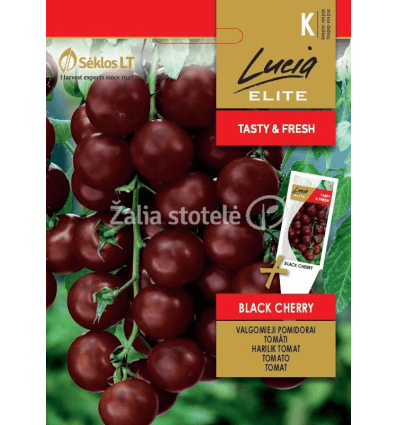 Vyšniniai tamsūs pomidorai, ankstyvi, aukšti, labai skanūs 'BLACK CHERRY' 0,2 g (Naudinga pakuotė) A. Vyšniniai tamsūs pomidorai, ankstyvi, aukšti, labai skanūs 'BLACK CHERRY' 0,2 g (Naudinga pakuotė) A.
