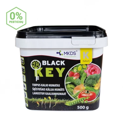 BLACK KEY- tirpus kalio humatas, organinė trąša 500 g. NAUJIENA 2025 m. BLACK KEY- tirpus kalio humatas, organinė trąša 500 g. NAUJIENA 2025 m.