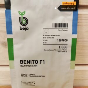 Žemaūgiai pomidorai ovalūs, lauke ar šiltnamyje, konservavimui 'BENITO H' 1000 sėklų (Profi pakuotė). BEJO ZADEN