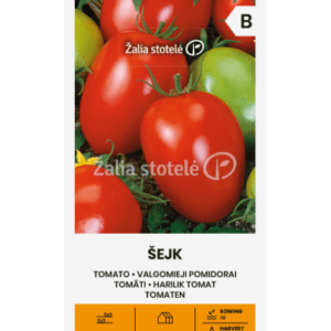 Pomidorai nehibridiniai žemi pailgi, ankstyvi, konservavimui, sultims, laukui 'ŠEJK' 0,2 g A.