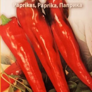 Paprikos saldžios ilgos, raudonos 'CORNO DI TORO ROSSO' 0,5 g (Naudinga pakuotė) HOR. NAUJIENA 2026 m.