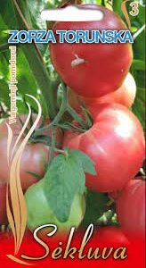 Pomidorai nehibridiniai, labai ankstyvi, avietiniai, tinka ir laukui 'ZORZA TORUNSKA' 0,1 g S. NAUJIENA 2026 m.