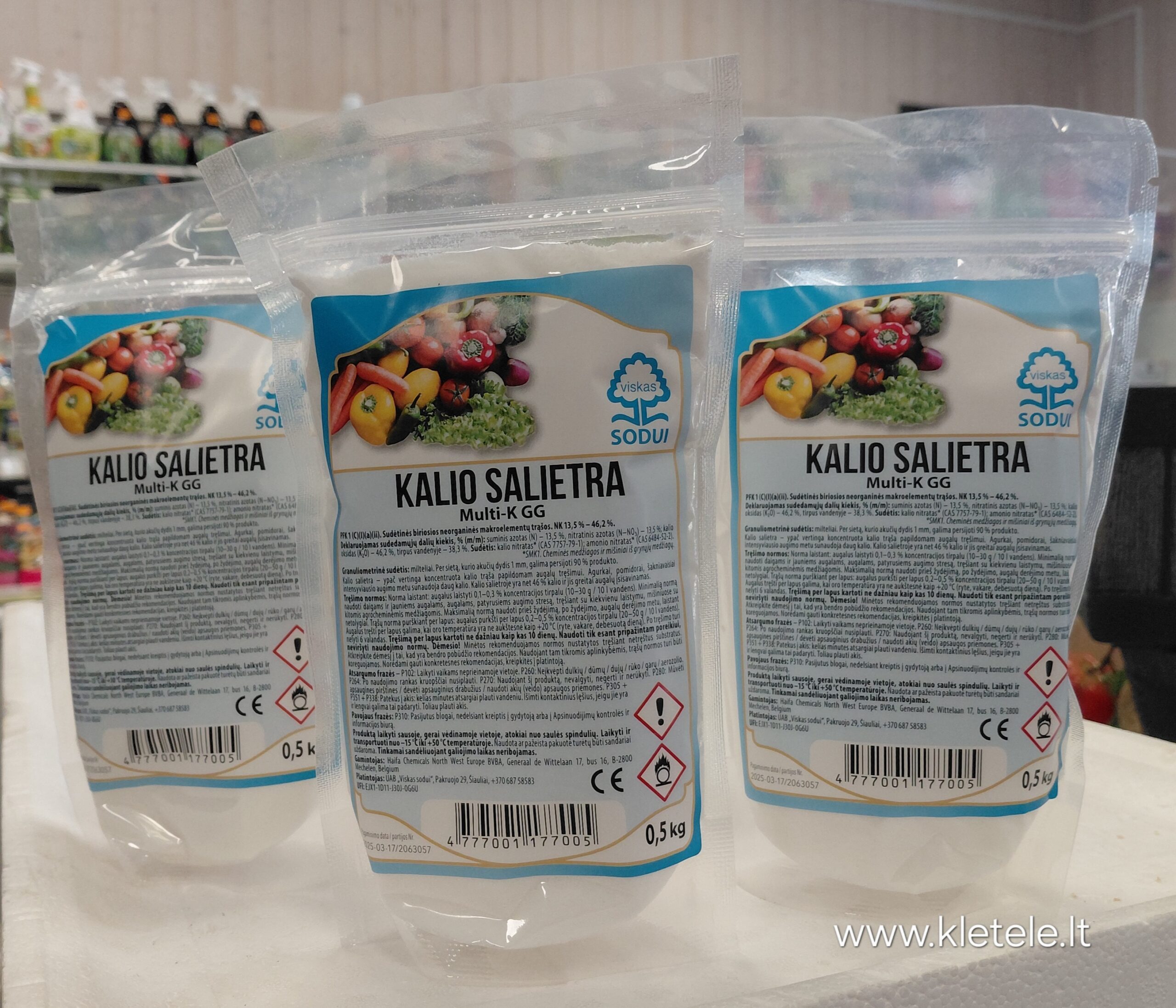 Kalio salietra, tirpi kalio trąša papildomam tręšimui „Multi-K GG" 0,5 kg Kalio salietra, tirpi kalio trąša papildomam tręšimui „Multi-K GG" 0,5 kg
