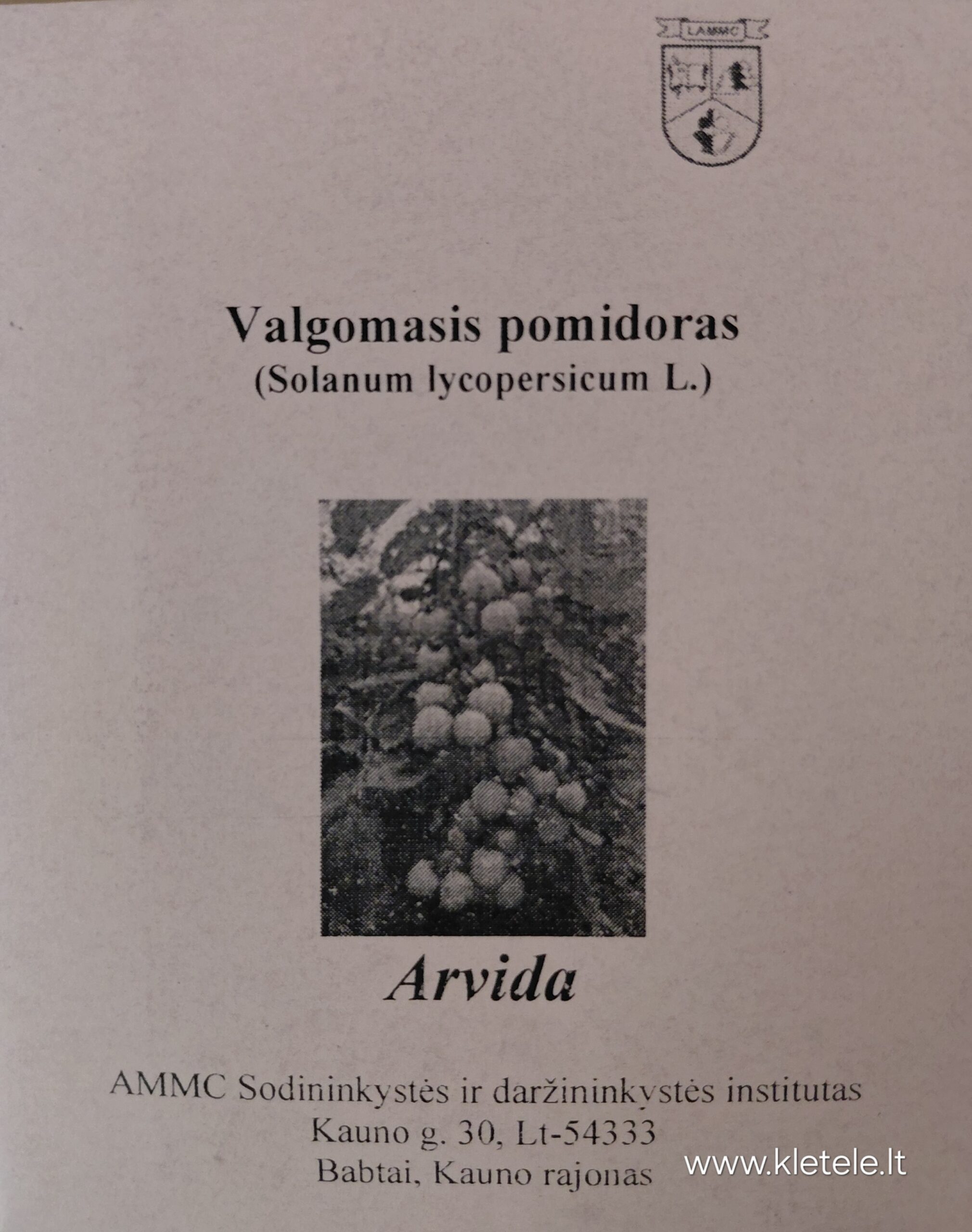 Lietuviška žemaūgė pomidorų veislė, geltonais nedideliais vaisiais, vidutinio ankstyvumo, laukui, balkonui ir vazonui 'ARVIDA' 0,5 g. NAUJIENA 2027 m. Lietuviška žemaūgė pomidorų veislė, geltonais nedideliais vaisiais, vidutinio ankstyvumo, laukui, balkonui ir vazonui 'ARVIDA' 0,5 g. NAUJIENA 2027 m.