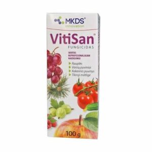VITISAN fungicidas nuo grybinių ligų: rauplių, vaisių puviniai, kekerinis puvinys, tikrosios miltligės 100 g. VITISAN fungicidas nuo grybinių ligų: rauplių, vaisių puviniai, kekerinis puvinys, tikrosios miltligės 100 g.
