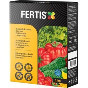 Trąšos šiltnamio augalams beriamos granulės, melsvai žalios (NPK 12-8-16+ mikroelementai) 1 kg FERTIS Trąšos šiltnamio augalams beriamos granulės, melsvai žalios (NPK 12-8-16+ mikroelementai) 1 kg FERTIS